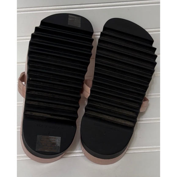 TORY BURCH Miller Pink Patent Leather Lug Sandals Flip Flops Womens Size 7 M - Picture 7 of 7